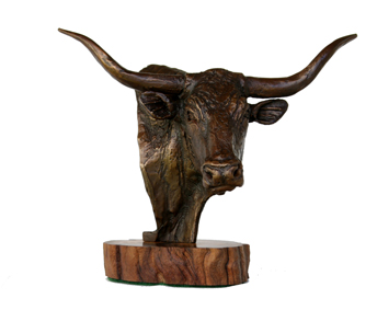 bronze ox portrait